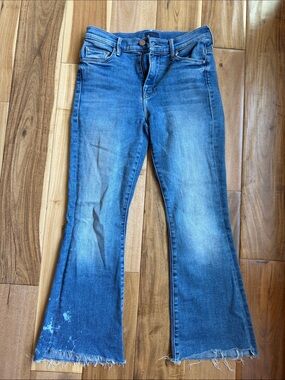Mother Women's Blue Flared Jeans – Classic Washed Denim